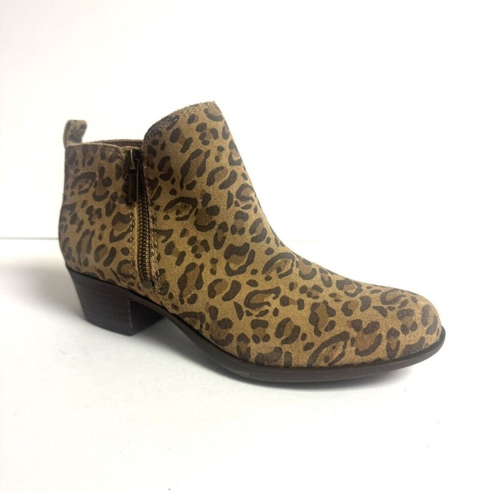 Lucky Brand Women’s Basel, Leopard Print Ankle Booties, Size 7.5 M